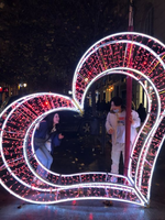 2024 décoration de mariage extérieure éclairage saint valentin Led lettre d'amour lumière forme de coeur Led arc Motif lumière