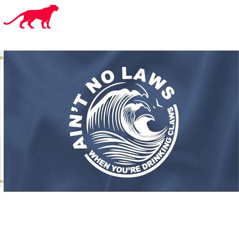 Wholesale White Claw Flag Custom Logo Ain't No Laws Flags Printed Polyester Banner 3X5