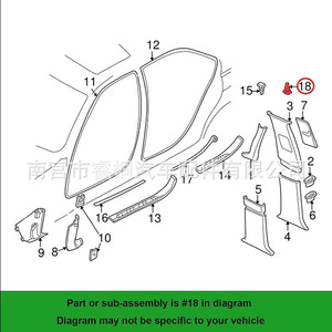 Fixateur de garniture de seuil de porte Shuangxuan 51478234047 en plastique pour BMW, pièce unique - Product Image 5