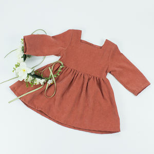 Stile europeo Vintage primavera abbigliamento bambino a manica lunga con bottoni Design abiti per bambini 0-12 mesi per bambino - Product Image 2