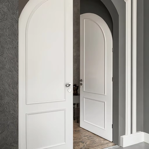 Porta Interna di Lusso Europea Personalizzata in Composito Bianco con Isolamento Acustico per Ville Moderne e Appartamenti - Product Image 1