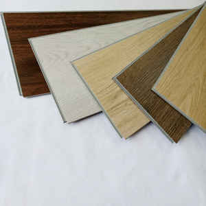 Meilleur prix imprimé sur mesure Luxe 6 "x 38" Motifs tissés en relief en bois 102% Vierge Hôtel Noyau rigide SPC Revêtement de sol en plastique - Product Image 5