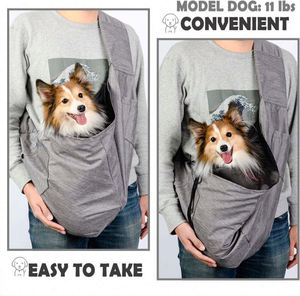 Muestra gratuita: Portador tipo bandolera para perros de 10-20 lbs con hombro acolchado ajustable y cómodo, malla transpirable para viajes con las manos libres - Product Image 2