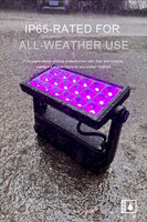 Projecteur LED sans fil étanche 18x20W RGBWA UV 6-en-1 à batterie pour éclairage urbain et paysager extérieur, parcs à thème
