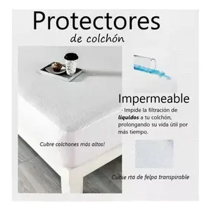 Surmatelas Vianney Double 30cm x 1.35m x 1.9m en Tissu Non-Tissé Imperméable - Product Image 3