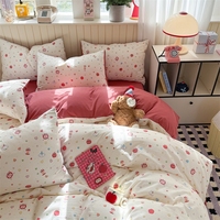 Nouvel ensemble de couette quatre pièces de luxe 2026, écologique, personnalisable, moderne, en polyester tissé 40/200TC, effet nuage, pour la maison et l'hôtel