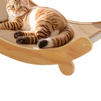 Grand grattoir pour chat en bois et sisal avec nid, jouet à gratter pour les griffes des animaux de compagnie, 2 en 1, lit pour chat et grattoir