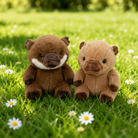 Peluche HUGMEI Platypus 22 cm en tissu super doux brodé, personnalisable OEM/ODM pour cadeau et bébé
