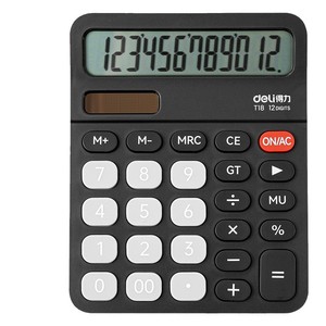 Deli T18 Calculator 12 Digits Dual Power Supply Large Screen Office Financial Electronic Calculator - Product Image 5
