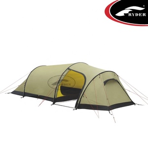Tenda del Tunnel del palo della lega di nastratura della cucitura leggera di 2-3 persone di trattamento di 4 stagioni stampata su ordinazione con un vestibolo - Product Image 4