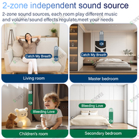 Système de cinéma maison audio intelligent 2 zones 7 pouces Écran tactile Bleutooths Amplificateur mural Haut-parleurs de plafond Panneau de commande 8x30W Puissance