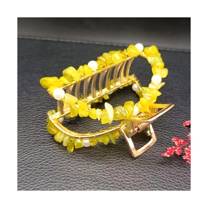 Pasador de Pelo de Mariposa con Perlas y Cuarzo Transparente, Estilo Coreano, Hecho a Mano, Accesorios para el Cabello con Perlas, Regalo DIY <span class=keywords><strong>MIO</strong></span> para Mujer - Product Image 4
