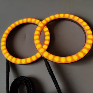 12V LED thiên thần mắt Vòng Halo Đèn pha blinker lần lượt tín hiệu ánh sáng Điều kiện Mới dòng chảy loạt Halo Nhẫn - Product Image 3