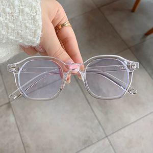 Gafas Qianai con Filtro de Luz Azul, Lentes Planas, Marco de PC, Diseño Irregular para Mujer - Product Image 4