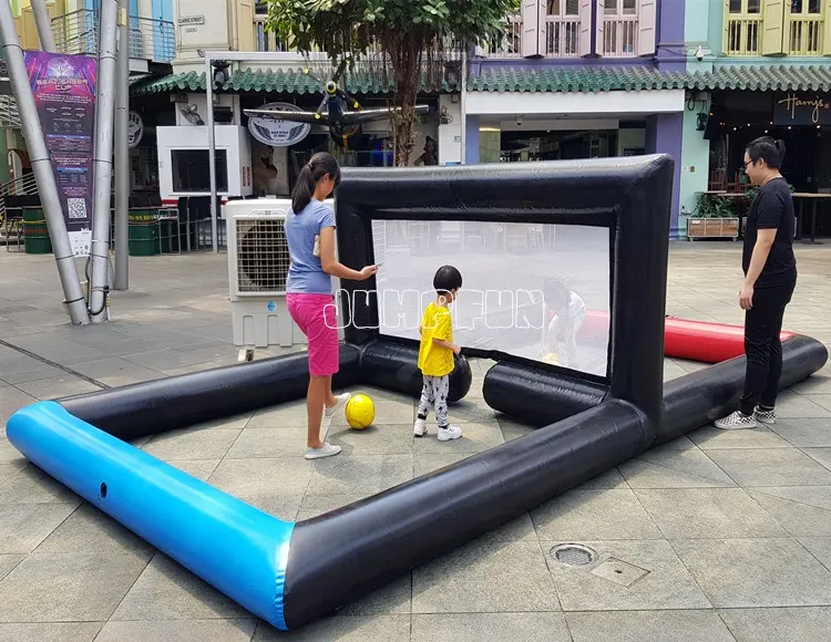Cheap inflatable kick it out game kids inflatable football practice court can be customized size and color