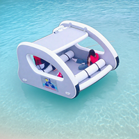 Yacht flottant extérieur à alimentation électrique Bateau gonflable PVC Maison Bateau Catamaran