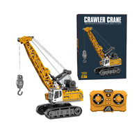 Mini-grue télécommandée en alliage 1:64, véhicule de construction 2,4 GHz avec recharge Type-C, voiture de loisir de bureau rechargeable