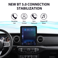 Écran vertical Foforfor de 12,1 pouces pour Jeep Wrangler 2018-2022, Carplay Android15 GPS 4G DSP, autoradio, lecteur multimédia automobile OEM