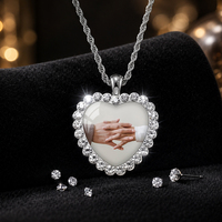Collier personnalisable avec portrait pour couple, à porter ou en gros, articles commémoratifs pour animaux de compagnie