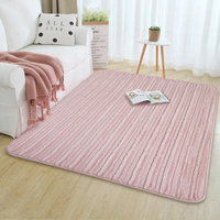 Tapis en peluche de chambre à coucher de princesse rose Tapis de décoration pour dortoir d'enfants de filles