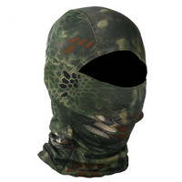 Masque de protection tactique vert, entraînement, chasse, cyclisme, CS, Camouflage, imprimé, Bandana, 1 trou, cagoule, Ski