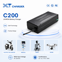 Chargeur de batterie personnalisé C200 GaN LiFePO4 pour robotique, drone, médical, sans ventilateur, 90-264V, certifié CE UL