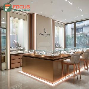 Custom Shopping Mall Jewelry Store Furniture Polished Surface Commercial Store Showcase Cabinet - Product Image 6