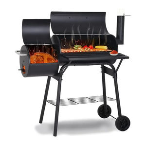 الفناء الخلفي حديقة BBQ الطبخ المطبخ في الهواء الطلق مع تدخين أوفست مع عجلات - Product Image 1