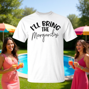 Camiseta I'll Bring The Margaritas para mujer, cuello redondo, manga corta, ropa informal para adultos, camiseta para despedida de soltera - Product Image 3