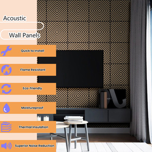 <span class=keywords><strong>Pannelli</strong></span> Acustici Brevettati Europei in <span class=keywords><strong>MDF</strong></span>, Superficie in Legno Insonorizzante, Rivestiti su <span class=keywords><strong>3</strong></span> Lati, 60*60cm, <span class=keywords><strong>Pannelli</strong></span> Acustici Quadrati - Product Image 2