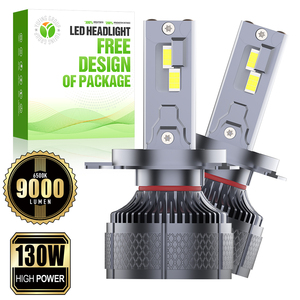 Ampoule de phare LED pour <span class=keywords><strong>voiture</strong></span> P1B, très rentable, 130W, 9000Lm, 6500K, 12-24V, avec double tube en cuivre, pour les marchés de gros mondiaux - Product Image 1