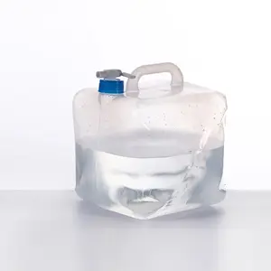 Durchsichtige wiederverwendbare Pe-Verpackung für Lebensmittel Getränke Kunststoff-Beutel für Saft Getränk großer Wassertasche mit Wasserhahnventil