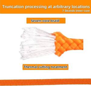 Cuerda Multiusos de Alta Resistencia para Adultos, Ideal para Rapel en Roca y Árboles y Otras Operaciones, Máxima Resistencia y Durabilidad - Product Image 6