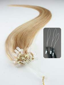 Micro Anneau Cheveux Humains Micro Perles Trame Extensions de Cheveux Remy Micro Boucle Liens Extensions de Cheveux - Product Image 5