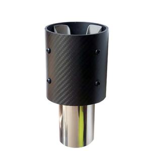Tuyau d'échappement personnalisé chromé en acier inoxydable de voiture, pointe d'échappement en fibre de carbone pour échappement <span class=keywords><strong>borla</strong></span> - Product Image 2
