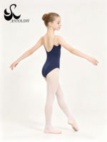 Traje de Ballet con Tirantes Finos para Niñas Anna Shi, Ropa de Baile Profesional para Niños, Mono para Práctica de Ballet