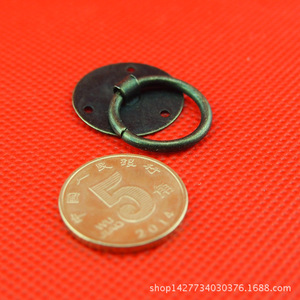 Tirador redondo de bronce antiguo de 20 mm de diámetro y 18 mm de ancho para cajones, pomo de metal duradero para muebles - Product Image 3