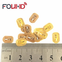 Puce NFC LED clignotante 13,56 MHz en forme d'ongle avec lumière colorée, puce NTAG213, étanche, pour contrôle d'accès