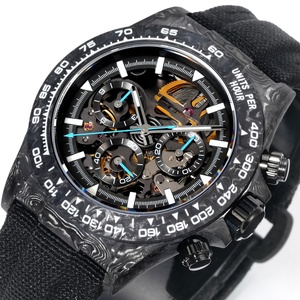 Offre spéciale - <span class=keywords><strong>Montre</strong></span> mécanique automatique pour homme - Série 4130 - Boîtier en fibre de carbone noire - Minuterie multi-cadrans - <span class=keywords><strong>Montre</strong></span> de sport décontractée - Product Image 3