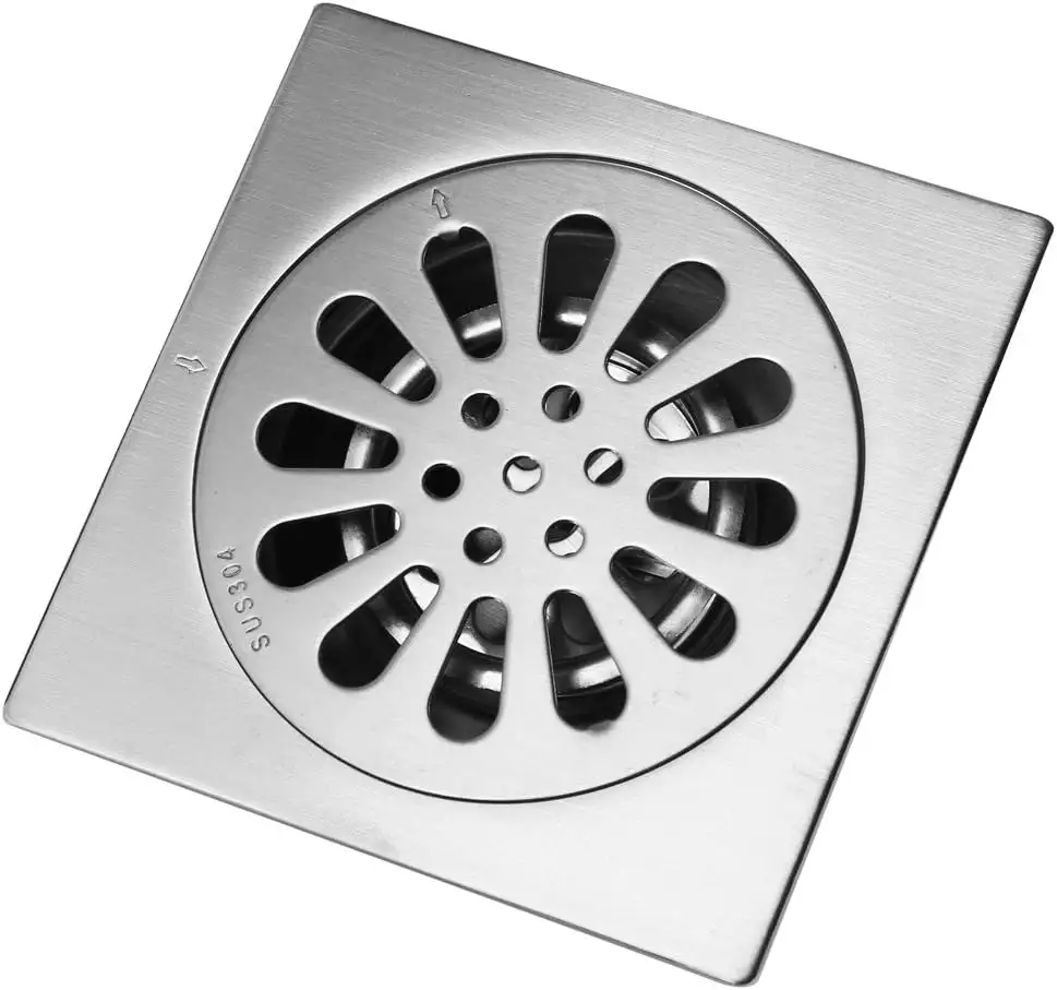 Glosok Inodoro de acero inoxidable DN50 Desodorante Desagüe de piso Baño Cuarto de baño Lavadora cuadrada Desagüe de piso de ingeniería de doble uso