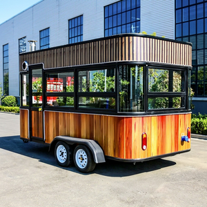 Nuevo Camión de Comida Móvil Eléctrico de Acero Inoxidable con 4 Ruedas para BBQ, Helados, Hamburguesas, Pizza, Tacos y Catering, con Luces - Product Image 1