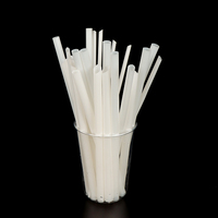 Pailles en PLA personnalisées avec logo OEM, compostables, transparentes, pour smoothies et boissons froides, conformes à la directive européenne, vente en gros