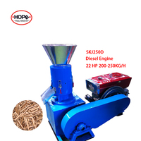 Meilleure vente petite machine à briquettes de granulés de biomasse de sciure de bois 220V avec moteur et composants de noyau d'engrenage