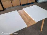 Meubles De Maison Chaises De Salle À Manger Ensemble De Table De Cuisine Restaurant Verre Trempé MDF Blanc Noir Table En Bois Extensible