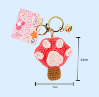Porte-clés en peluche en forme de patte de dessin animé, motif crème glacée, fait main, mignon, emballé individuellement
