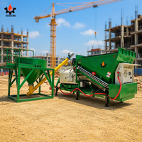 Mini-centrale à ciment SDDOM 23m³/h en Shandong, mobile, alimentée au diesel, contrôlée par PLC, avec silo de broyage de sacs Big Bag