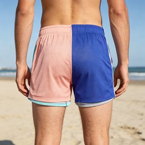 180G Custom high quality 100% Polyester Mesh Shorts Sublimation ,DTG color-blocked Shorts for Men,gym wear,sport Basketball wear - Product Image 2