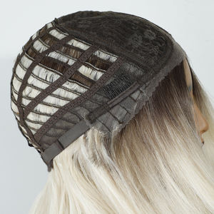 Perruque Synthétique Longue Droite en Soie Haute Température Marron Dégradé <span class=keywords><strong>Populaire</strong></span>, Perruque Frontale 613 Body Wave, Dentelle Marron Clair - Product Image 6