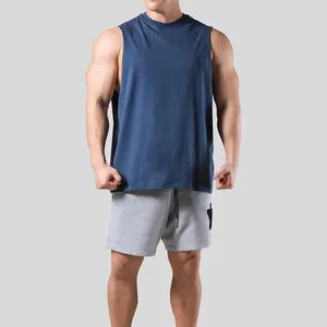 Erkekler's egzersiz spor kolsuz gömlek spor vücut geliştirme fanila Hollow eğitim dize atlet spor artı boyutu erkekler's Tank Tops