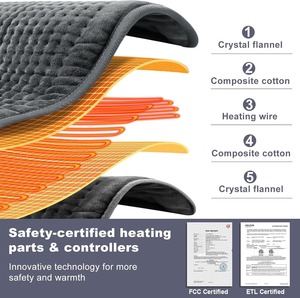 <span class=keywords><strong>Couverture</strong></span> <span class=keywords><strong>chauffante</strong></span> 6 réglages de chaleur Doux pour la peau Soulage la douleur Confortable Chaud pour le confort du corps Usage domestique Tout usage - Product Image 6